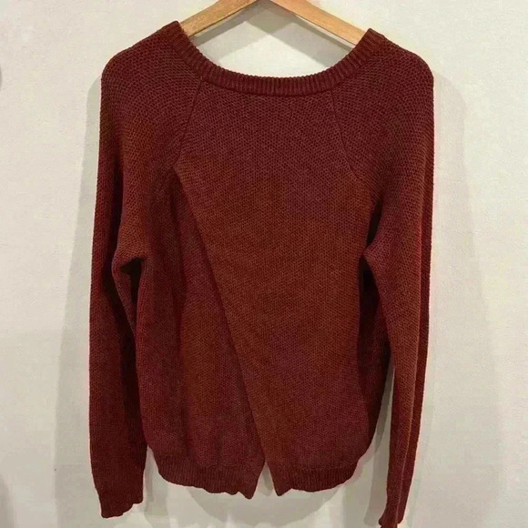 Madewell Women’s Province Cross Back Knit Pullover Sweater Rust Red Size M - Picture 8 of 8